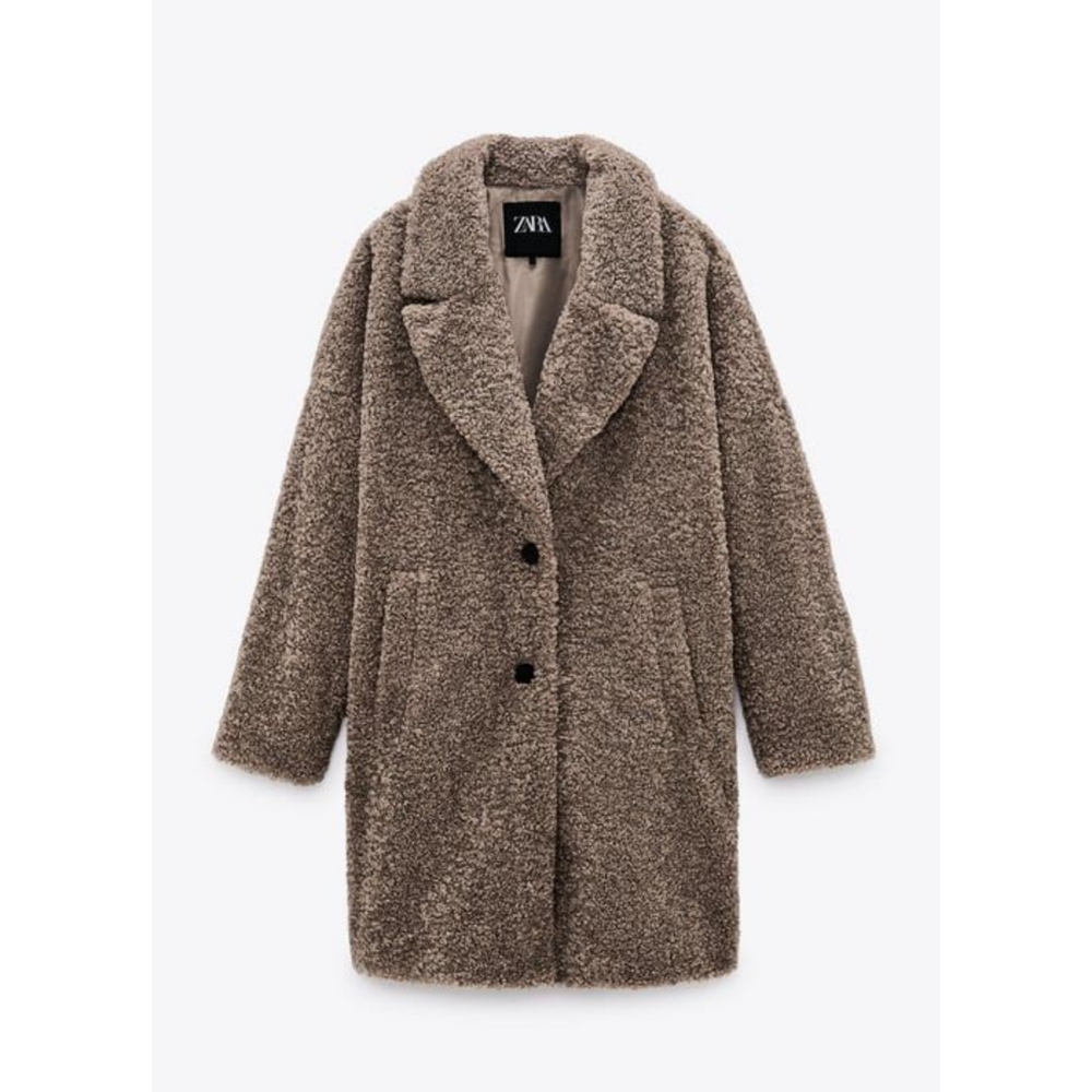 Zara textured teddy jacket - Picture 7 of 17
